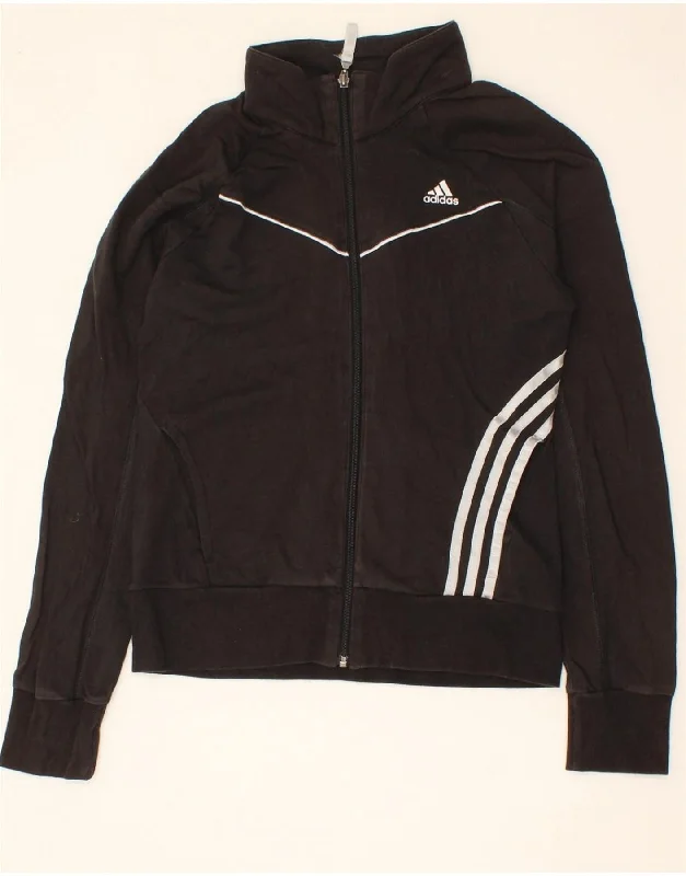 ADIDAS Womens Tracksuit Top Jacket UK 14 Medium Black Cotton Insulated Jacket Fitted Jacket Loose Jacket ADIDAS Womens Tracksuit Top Jacket UK 14 Medium Black Cotton Insulated Jacket Fitted Jacket Loose Jacket