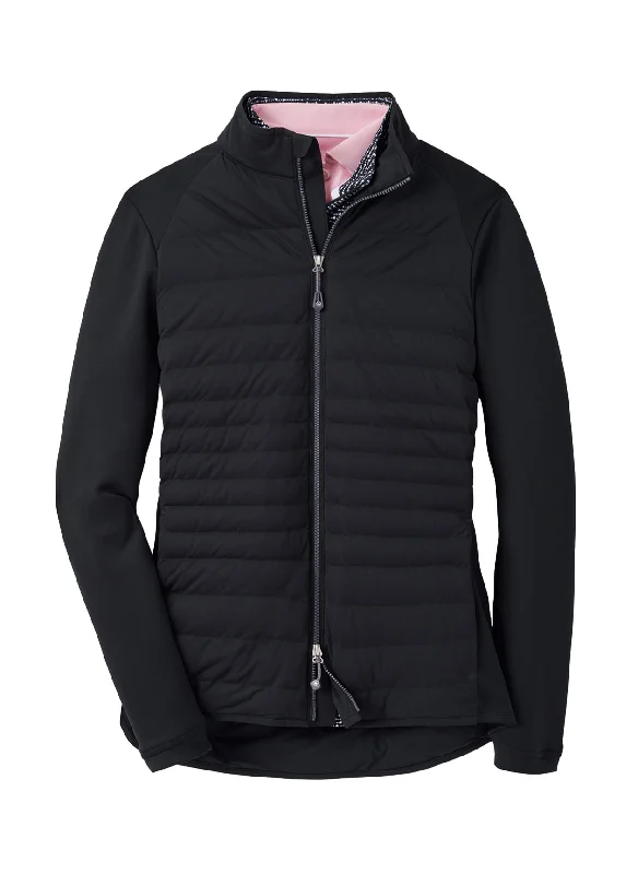 Peter Millar - Women's Merge Hybrid Jacket - Black Notch Collar Peter Pan Collar Cowl Neck Peter Millar - Women's Merge Hybrid Jacket - Black Notch Collar Peter Pan Collar Cowl Neck