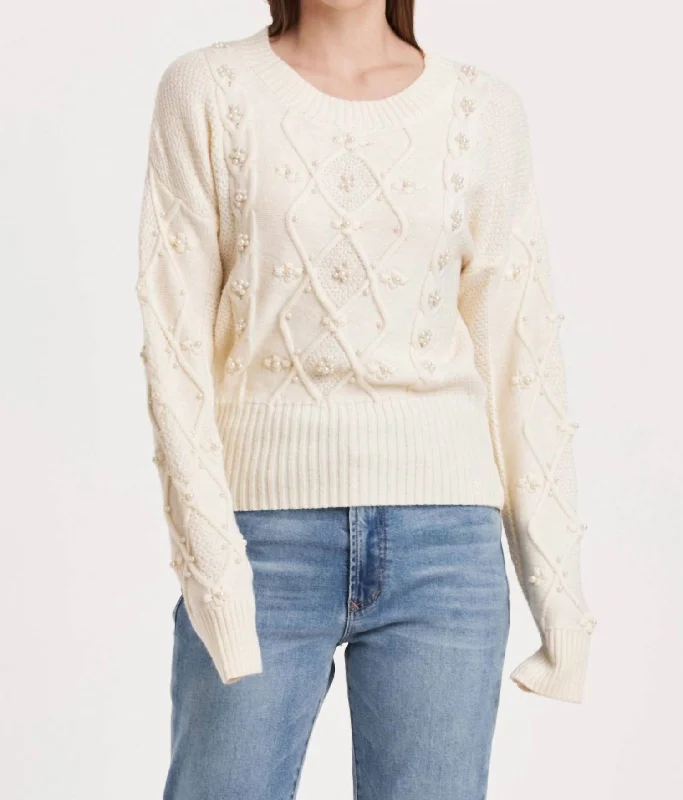 Dania Sweater In Vintage Cream Soft Cozy Warm