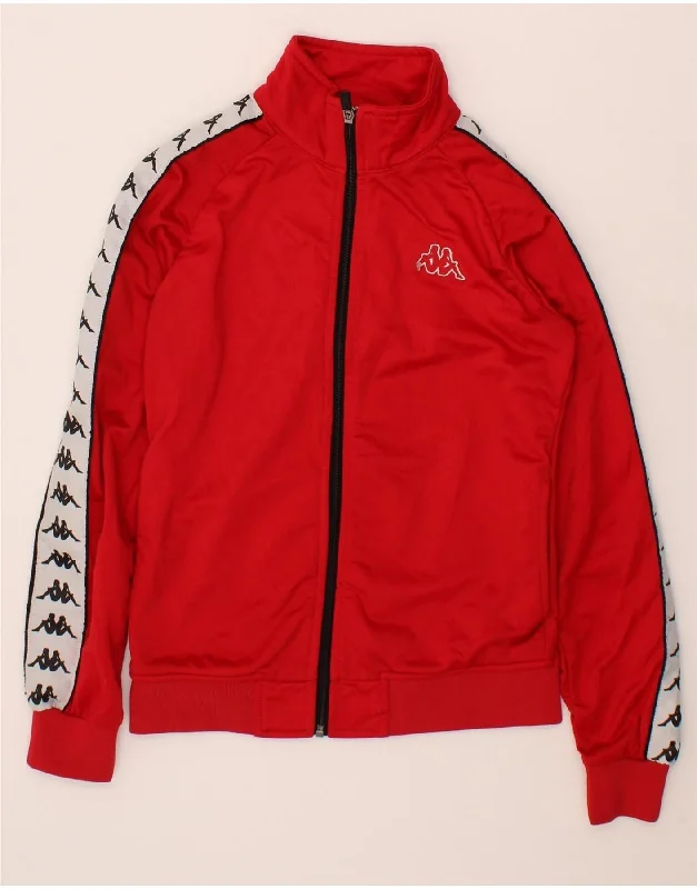 KAPPA Womens Graphic Tracksuit Top Jacket UK 12 Medium Red Polyester Wool Jacket Cashmere Jacket Tweed Jacket KAPPA Womens Graphic Tracksuit Top Jacket UK 12 Medium Red Polyester Wool Jacket Cashmere Jacket Tweed Jacket