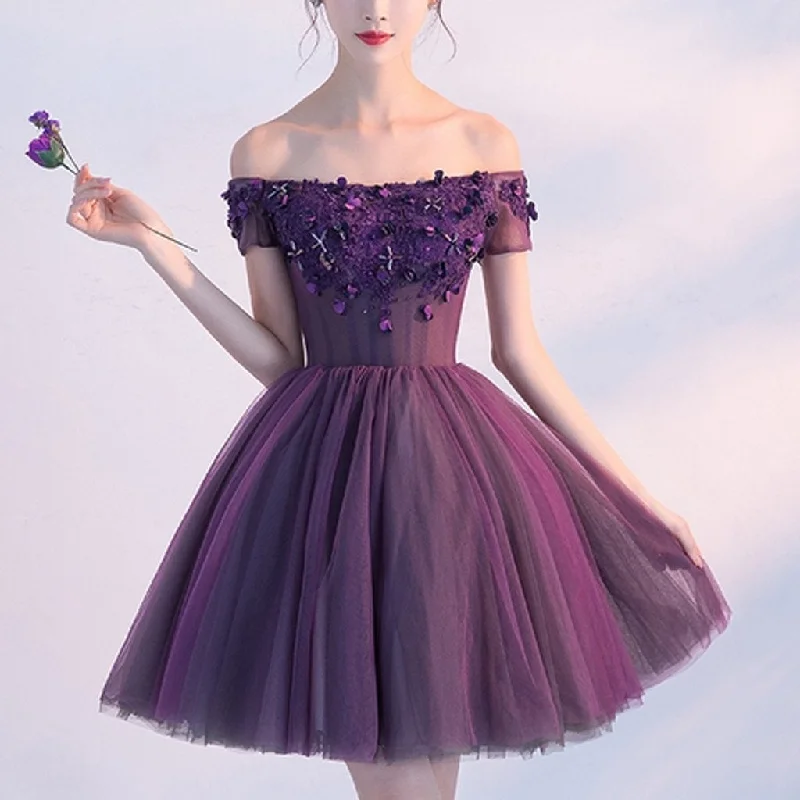 Short Homecoming Dress, Beautiful Homecoming Dress, Off-Shoulder Homecoming Dress, Lace Junior School Dress, Applique Homecoming Dress, LB0250 Tunics Practical easy-care Short Homecoming Dress, Beautiful Homecoming Dress, Off-Shoulder Homecoming Dress, Lace Junior School Dress, Applique Homecoming Dress, LB0250 Tunics Practical easy-care