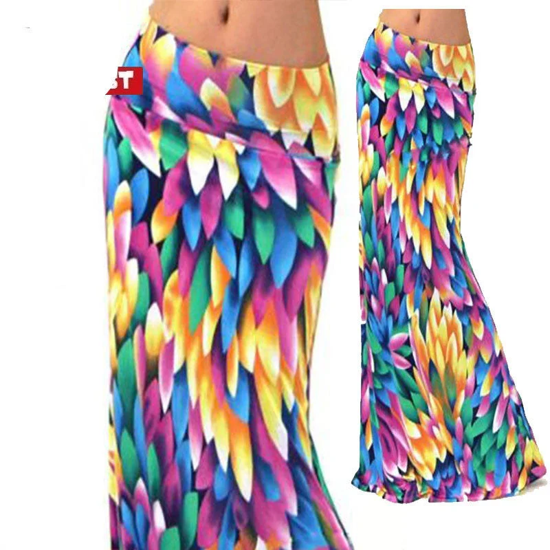 Women Summer Long Flower Skirt Faldas Largas Sexy Knit Pencil Skirts Womens Jupe Longue Bohemian Saia Longa Long Skirt denim skirt stylish Women Summer Long Flower Skirt Faldas Largas Sexy Knit Pencil Skirts Womens Jupe Longue Bohemian Saia Longa Long Skirt denim skirt stylish
