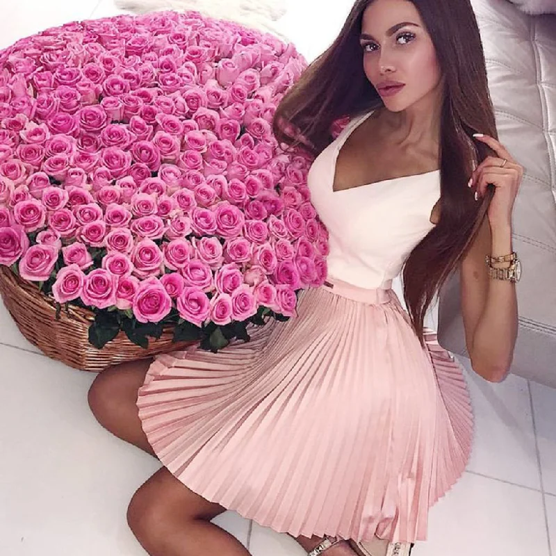 Newest V-Neck Pink Homecoming Dress, Applique Cheap A-Line Homecoming Dress, D1245 Boat Neckline Classic Newest V-Neck Pink Homecoming Dress, Applique Cheap A-Line Homecoming Dress, D1245 Boat Neckline Classic