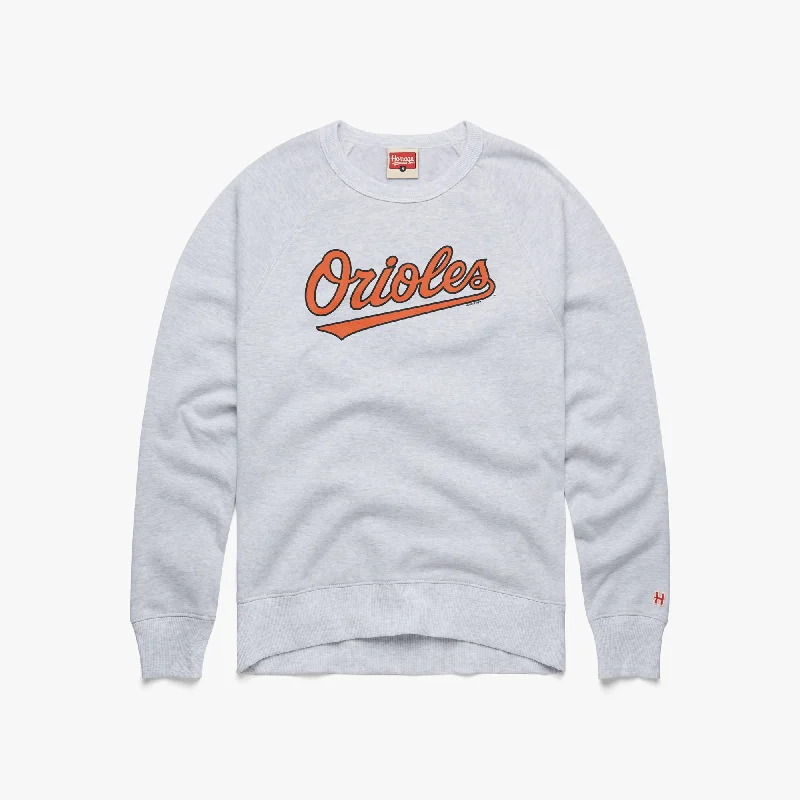 Baltimore Orioles Jersey Logo Crewneck Winter Jersey Top