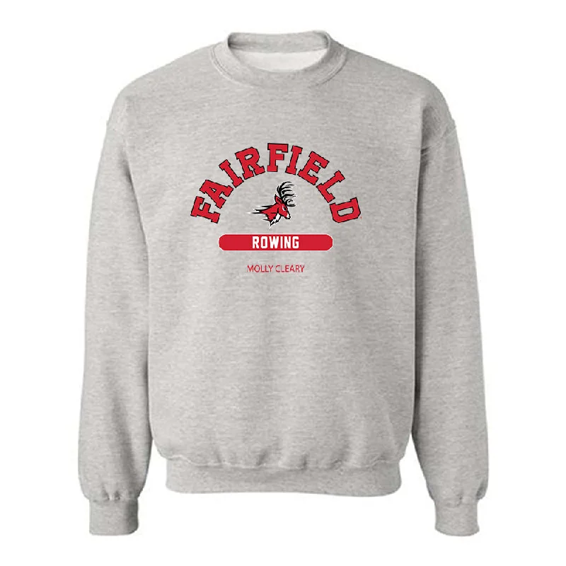 Fairfield - NCAA Women's Rowing : Molly Cleary - Classic Fashion Shersey Crewneck Sweatshirt Hoodie with Side Slits Relaxed Casual Fairfield - NCAA Women's Rowing : Molly Cleary - Classic Fashion Shersey Crewneck Sweatshirt Hoodie with Side Slits Relaxed Casual