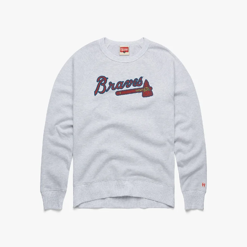 Atlanta Braves Jersey Logo Crewneck Short Sleeve Jersey Top
