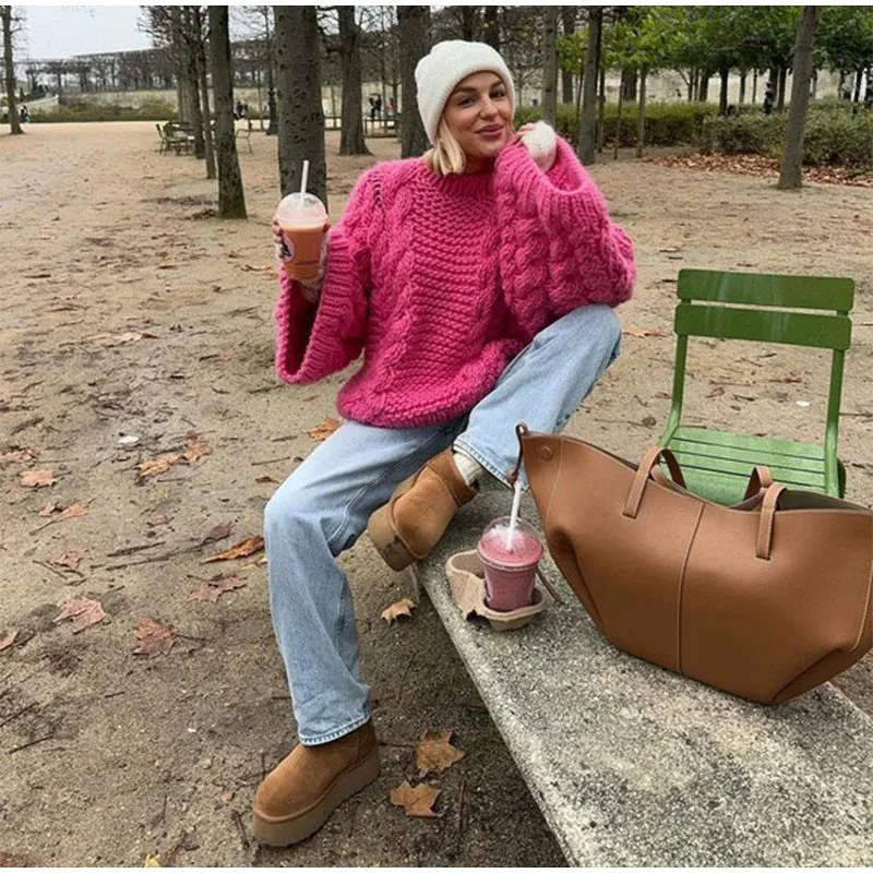 Advbridge outfit ideas winter 2024 Women's Women's Sweater Comfortable Casual Vintage Knitted round Neck Solid Color Autumn plus Size Sweater Fitted Loose Oversized Advbridge outfit ideas winter 2024 Women's Women's Sweater Comfortable Casual Vintage Knitted round Neck Solid Color Autumn plus Size Sweater Fitted Loose Oversized
