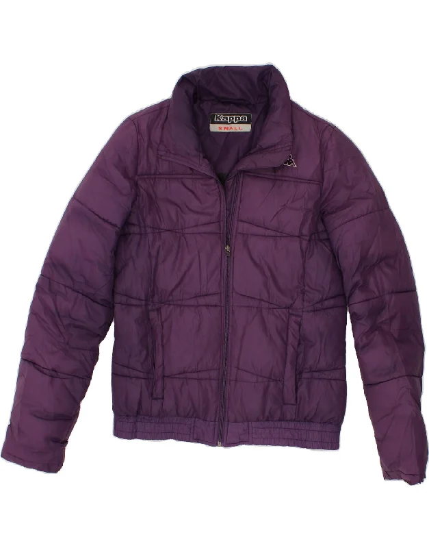 KAPPA Womens Padded Jacket UK 10 Small Purple Polyester Trench Coat Raincoat Waterproof Jacket KAPPA Womens Padded Jacket UK 10 Small Purple Polyester Trench Coat Raincoat Waterproof Jacket