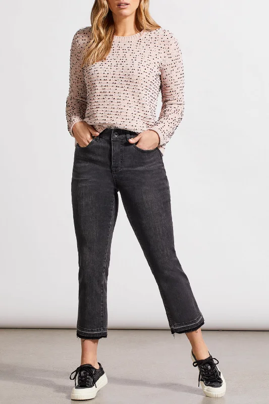 TEXTURED KNIT CREW NECK SWEATER - SEPIA ROSE Nylon Fabric Polyester Fabric Spandex Fabric TEXTURED KNIT CREW NECK SWEATER - SEPIA ROSE Nylon Fabric Polyester Fabric Spandex Fabric