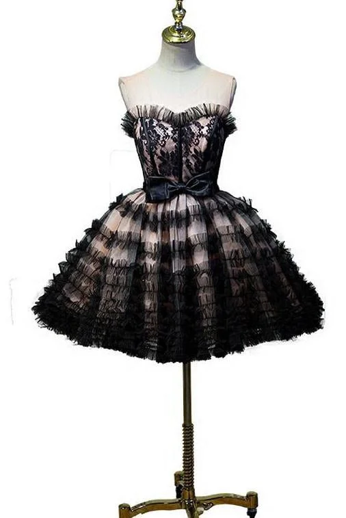 Black Lace Short Open Back Sexy Knee-Length Sleeveless Affordable Homecoming Dresses,220030 Tunics Versatile functional Black Lace Short Open Back Sexy Knee-Length Sleeveless Affordable Homecoming Dresses,220030 Tunics Versatile functional