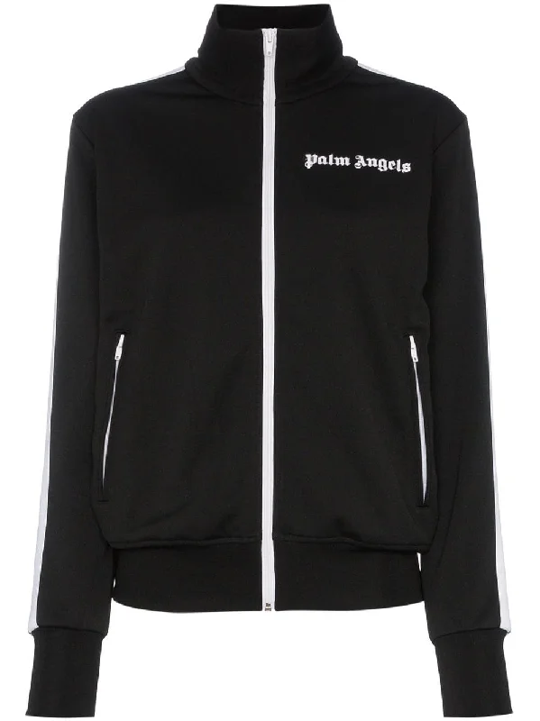 Striped logo embroidered satin-jersey track jacket Fleece Jacket Down Jacket Feather Jacket Striped logo embroidered satin-jersey track jacket Fleece Jacket Down Jacket Feather Jacket