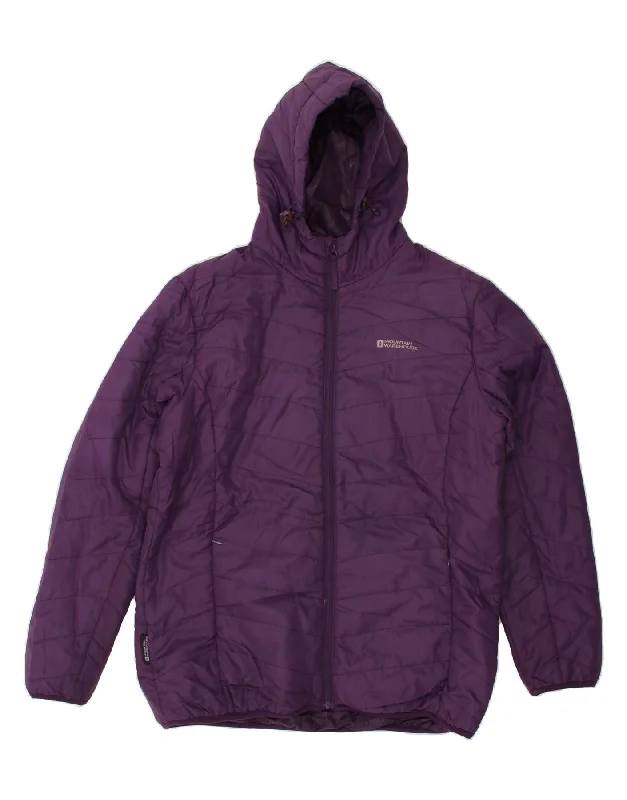 MOUNTAIN WAREHOUSE Womens Hooded Padded Jacket UK 18 XL Purple Polyester Toggled Jacket Drawstring Jacket Belted Jacket MOUNTAIN WAREHOUSE Womens Hooded Padded Jacket UK 18 XL Purple Polyester Toggled Jacket Drawstring Jacket Belted Jacket
