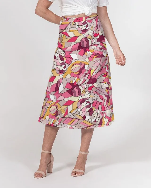 Perl A-Line Midi Skirt silk skirt elegant