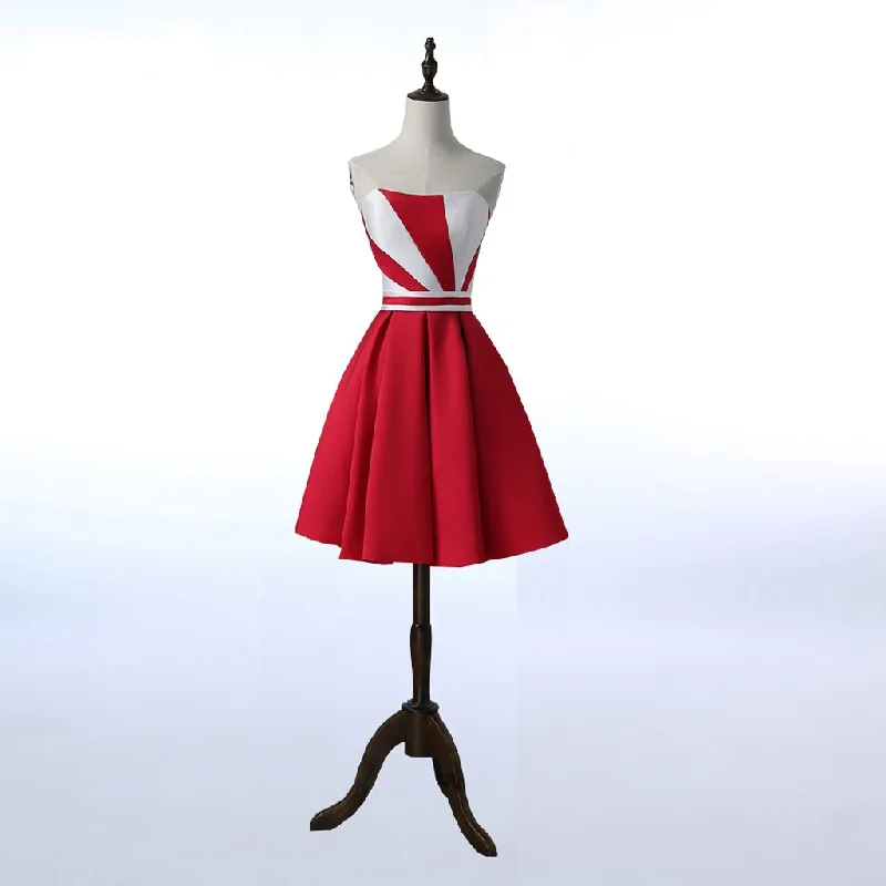 Short Homecoming Dress, Satin Homecoming Dress, Sweet Heart Homecoming Dress, Contrast Color Junior School Dress, Graduation Dress, Sleeveless Homecoming Dress, LB0314 Casual Short Summer Short Homecoming Dress, Satin Homecoming Dress, Sweet Heart Homecoming Dress, Contrast Color Junior School Dress, Graduation Dress, Sleeveless Homecoming Dress, LB0314 Casual Short Summer