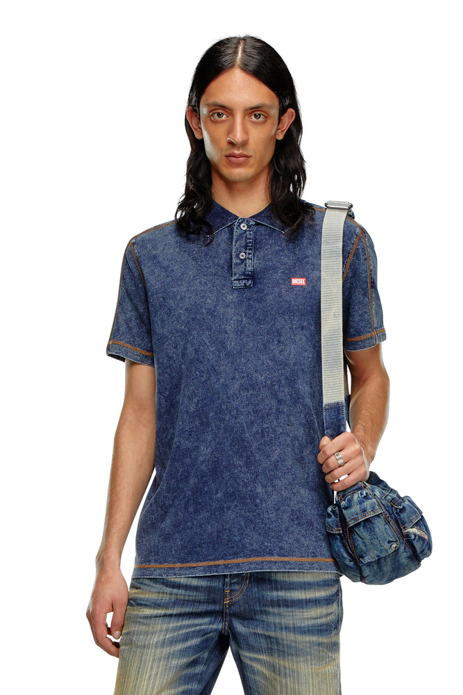 Polo shirt in denim-effect jersey Festive Jersey Tee