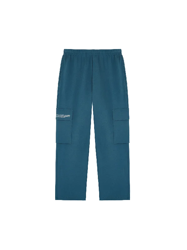 Womens Double Jersey Cargo Track Pants—storm blue Maximalist Jersey Tee