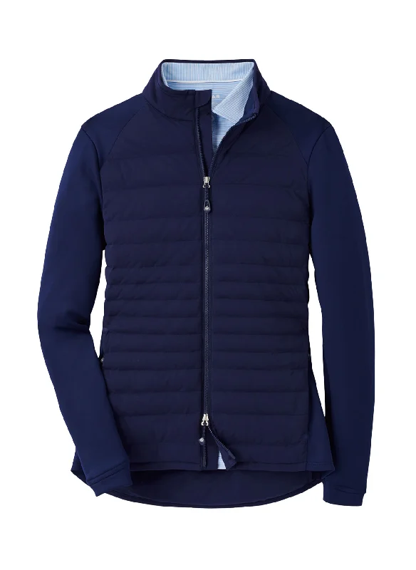 Peter Millar - Women's Merge Hybrid Jacket - Navy Wool Fabric Cashmere Fabric Tweed Fabric Peter Millar - Women's Merge Hybrid Jacket - Navy Wool Fabric Cashmere Fabric Tweed Fabric