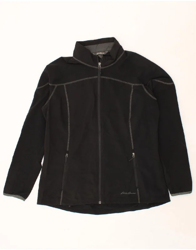 EDDIE BAUER Womens Tracksuit Top Jacket UK 16 Large Black Polyester Faux Fur Jacket Real Fur Jacket Shearling Jacket EDDIE BAUER Womens Tracksuit Top Jacket UK 16 Large Black Polyester Faux Fur Jacket Real Fur Jacket Shearling Jacket