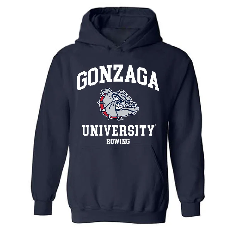 Gonzaga - NCAA Women's Rowing : Julia Palmer - Classic Shersey Hooded Sweatshirt Hoodie with Hem Frayed Vintage Worn Gonzaga - NCAA Women's Rowing : Julia Palmer - Classic Shersey Hooded Sweatshirt Hoodie with Hem Frayed Vintage Worn