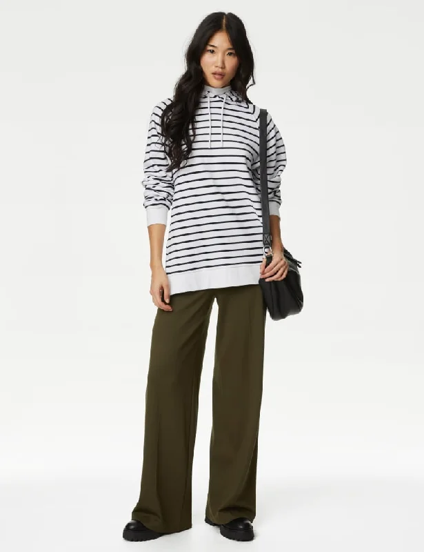 Jersey Wide Leg Trousers with Stretch Fashion Jersey Blouse