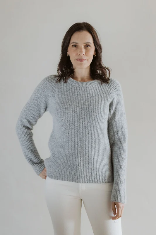 The Merino Angora Fisherman Jersey- Dove Casual Jersey Blouse