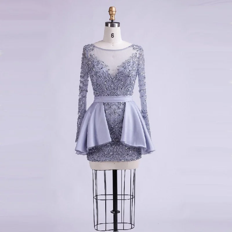 Short Homecoming Dress, Tulle Homecoming Dress, Long Sleeve Homecoming Dress, Lace Junior School Dress, Beading Homecoming Dress, Mini Homecoming Dress, LB0340 Tunics Print Colorful