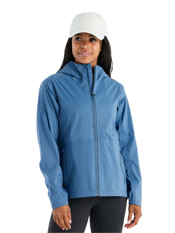 Free Fly - Women's Cloudshield Rain Jacket Front Pockets Side Pockets Patch Pockets Free Fly - Women's Cloudshield Rain Jacket Front Pockets Side Pockets Patch Pockets