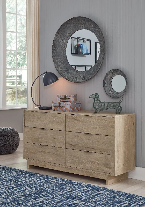 Oliah Six Drawer Dresser sweetheart Neckline Romantic