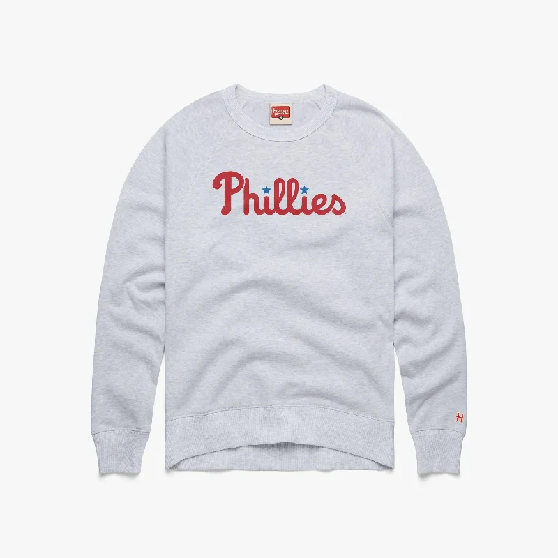 Philadelphia Phillies Jersey Logo Crewneck Silk Jersey Blouse