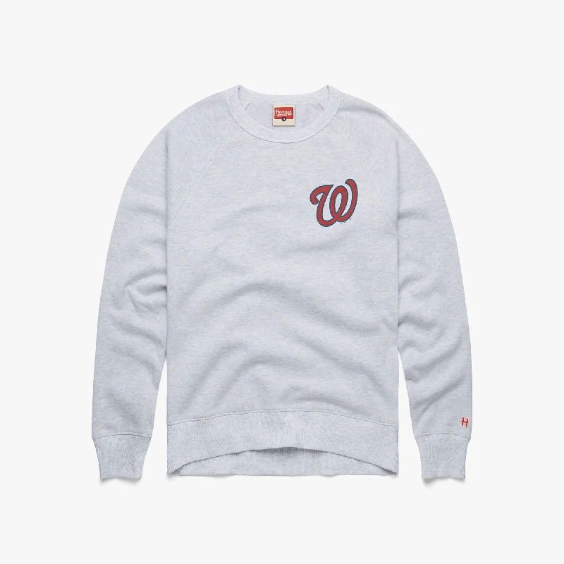 Washington Nationals Jersey Logo Crewneck Textured Jersey Blouse