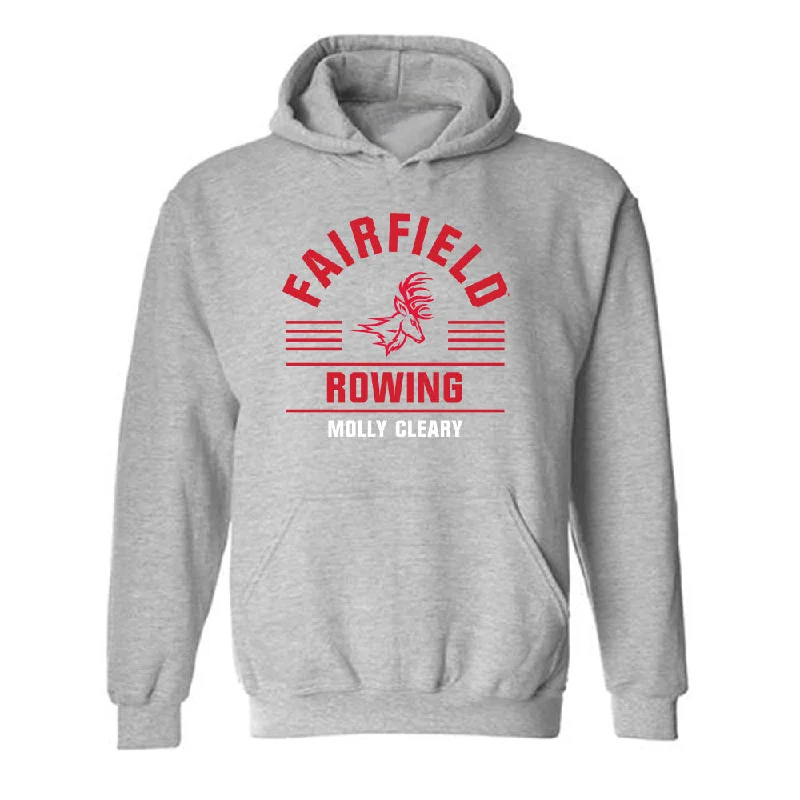 Fairfield - NCAA Women's Rowing : Molly Cleary - Classic Fashion Shersey Hooded Sweatshirt Hoodie with High-Low Hem Asymmetrical Trendy Fairfield - NCAA Women's Rowing : Molly Cleary - Classic Fashion Shersey Hooded Sweatshirt Hoodie with High-Low Hem Asymmetrical Trendy