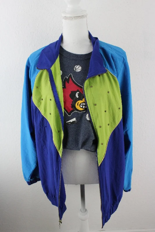 Vintage Silver Threads Jacket (XL) Fitted Jacket Loose Jacket Oversized Jacket