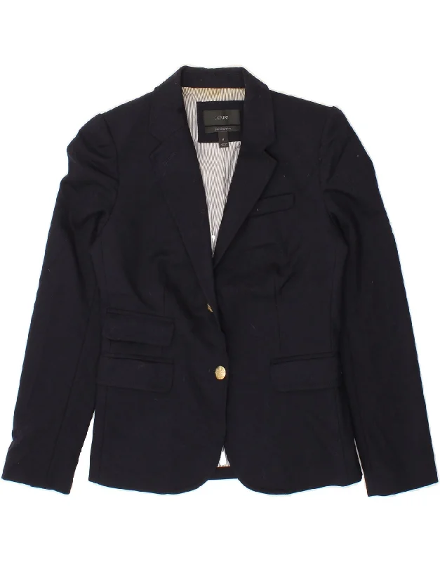 J. CREW Womens Schoolboy 2 Button Blazer Jacket US 0 XS Navy Blue Wool Lace Jacket Ribbed Jacket Sequined Jacket J. CREW Womens Schoolboy 2 Button Blazer Jacket US 0 XS Navy Blue Wool Lace Jacket Ribbed Jacket Sequined Jacket