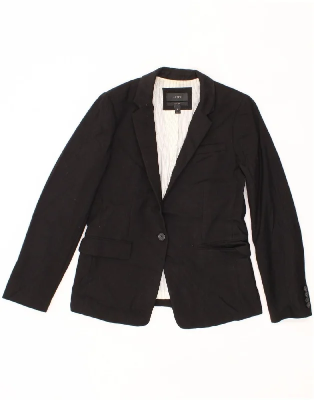 J. CREW Womens Regent 1 Button Blazer Jacket US 6 Medium Black Wool Striped Jacket Polka Dot Jacket Floral Jacket J. CREW Womens Regent 1 Button Blazer Jacket US 6 Medium Black Wool Striped Jacket Polka Dot Jacket Floral Jacket
