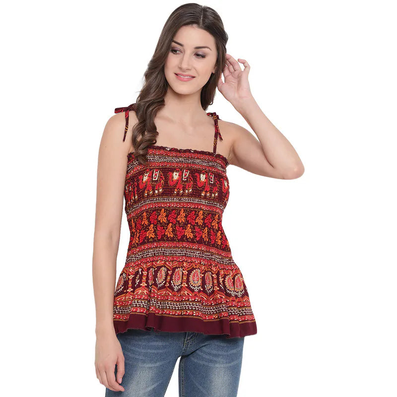 Aawari Cotton Strap Crop Top For Girls and Women AM0075-001-AM075-001 Elegant Classic Vintage Aawari Cotton Strap Crop Top For Girls and Women AM0075-001-AM075-001 Elegant Classic Vintage