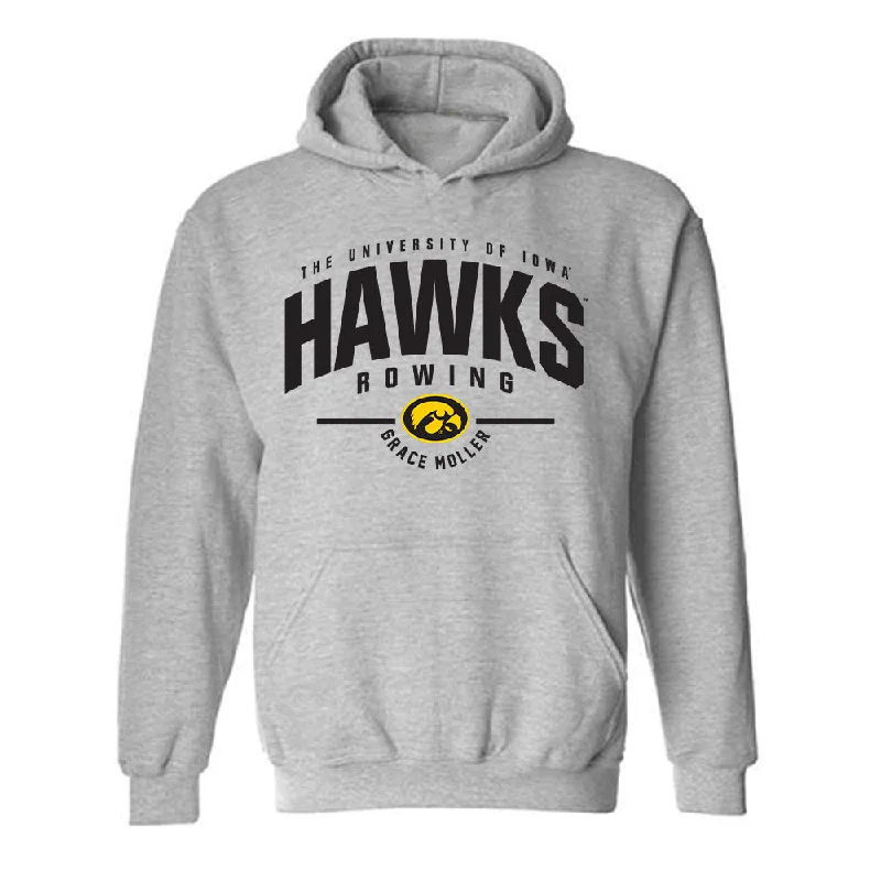 Iowa - NCAA Women's Rowing : Grace Moller - Classic Fashion Hooded Sweatshirt Hoodie with Rhinestones Sparkly Elegant Iowa - NCAA Women's Rowing : Grace Moller - Classic Fashion Hooded Sweatshirt Hoodie with Rhinestones Sparkly Elegant