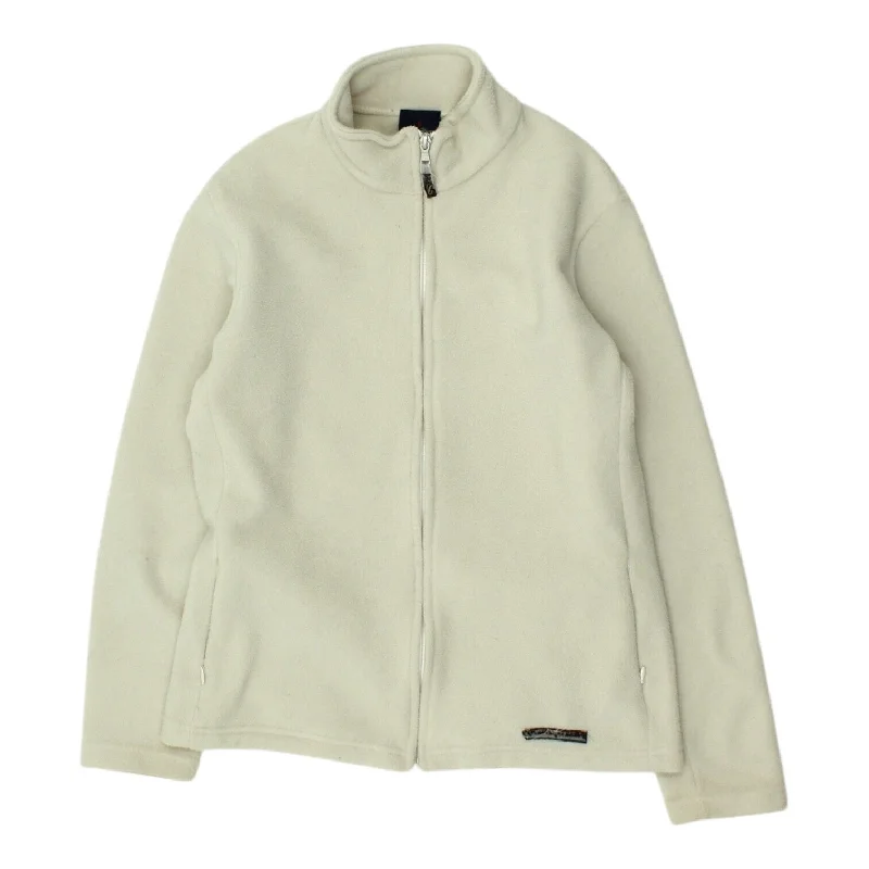 Conte Of Florence Womens Beige Full Zip Fleece Jacket | Vintage Designer Wool Fabric Cashmere Fabric Tweed Fabric Conte Of Florence Womens Beige Full Zip Fleece Jacket | Vintage Designer Wool Fabric Cashmere Fabric Tweed Fabric