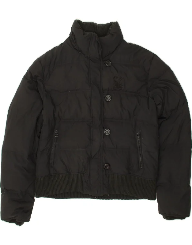 SCORPION BAY Womens Padded Jacket UK 18 XL Black Polyester Cotton Fabric Linen Fabric Terry Fabric SCORPION BAY Womens Padded Jacket UK 18 XL Black Polyester Cotton Fabric Linen Fabric Terry Fabric
