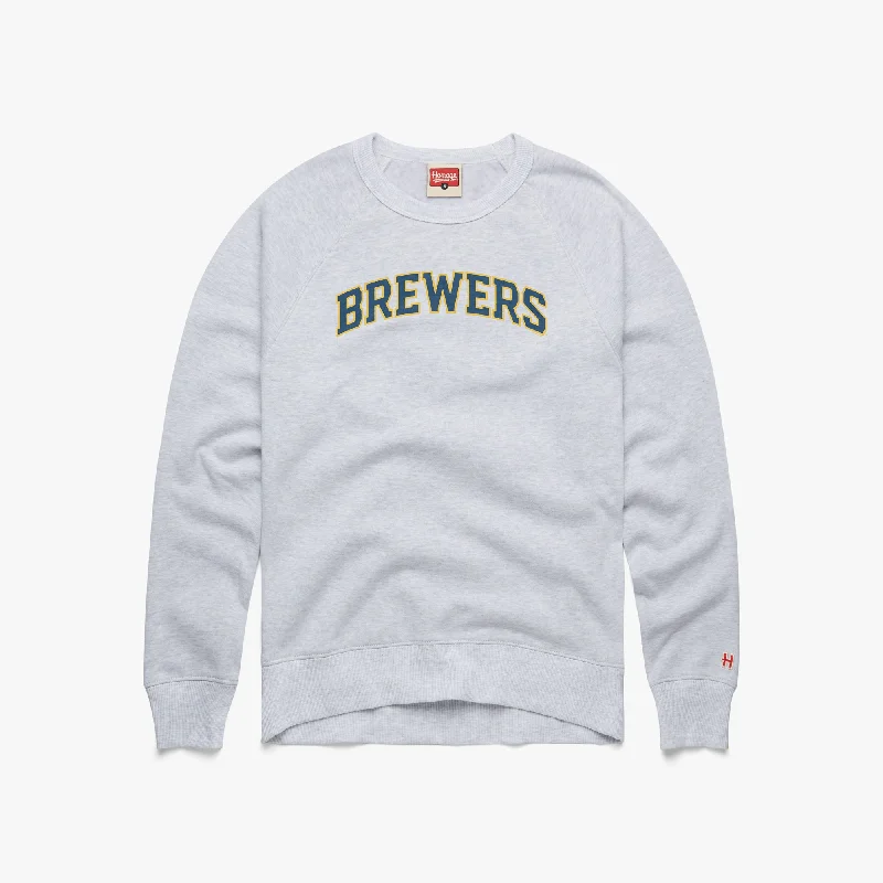 Milwaukee Brewers Jersey Logo Crewneck Boat Neck Jersey Shirt