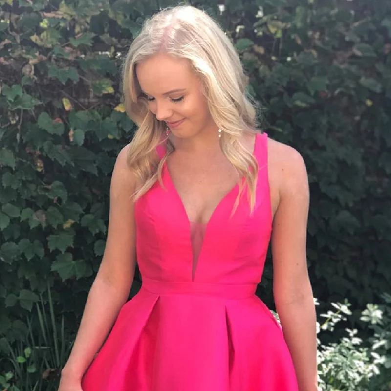 Short Homecoming Dress, Satin Homecoming Dress, Sleeveless Homecoming Dress, Sexy Junior School Dress, Knee-Length Homecoming Dress, Backless Homecoming Dress, LB0687 Tunics Gym athletic