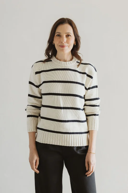 Kelly Stripe Jersey- Natural Soft Jersey Shirt