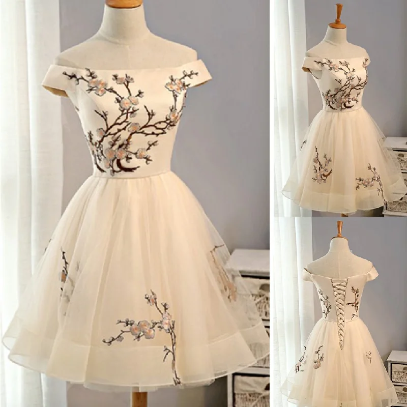 Short Homecoming Dress, Off Shoulder Homecoming Dress, Organza Homecoming Dress, Applique Junior School Dress, Knee-Length Graduation Dress, Sleeveless Homecoming Dress, LB0671 Tunics Leisure comfortable Short Homecoming Dress, Off Shoulder Homecoming Dress, Organza Homecoming Dress, Applique Junior School Dress, Knee-Length Graduation Dress, Sleeveless Homecoming Dress, LB0671 Tunics Leisure comfortable