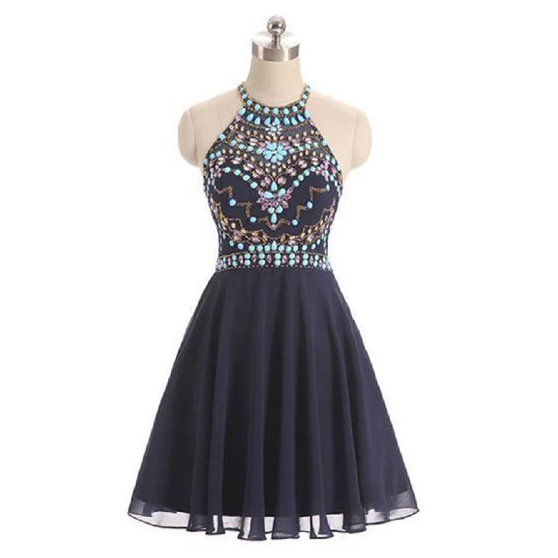 Short Homecoming Dress, Tulle Homecoming Dress, Halter Homecoming Dress, Knee-Length Junior School Dress, Beading Homecoming Dress, Cute Homecoming Dress, LB0349 Tunics Floral girly Short Homecoming Dress, Tulle Homecoming Dress, Halter Homecoming Dress, Knee-Length Junior School Dress, Beading Homecoming Dress, Cute Homecoming Dress, LB0349 Tunics Floral girly