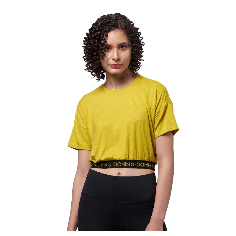 Women Solid Shoulder Crop Top With Waist Elastic Band Zippered Front Buttoned Front Snap Front Women Solid Shoulder Crop Top With Waist Elastic Band Zippered Front Buttoned Front Snap Front