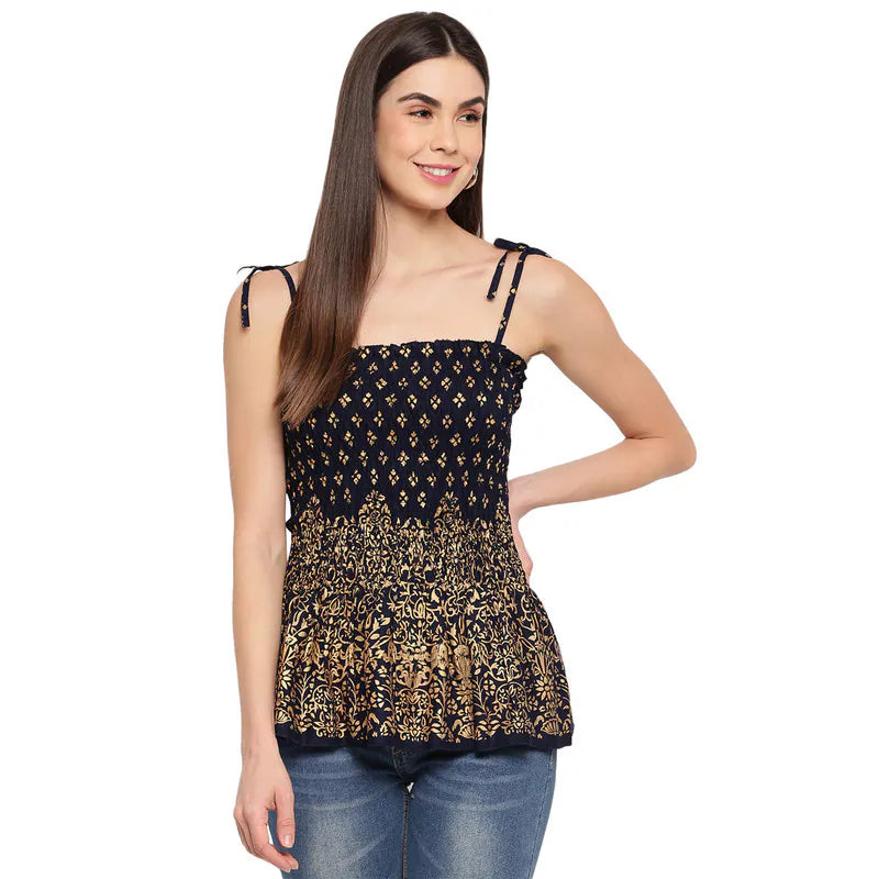 Aawari Rayon Strap Crop Top For Girls and Women AM0074-007-AM074-007 Print Jacquard Patchwork Aawari Rayon Strap Crop Top For Girls and Women AM0074-007-AM074-007 Print Jacquard Patchwork