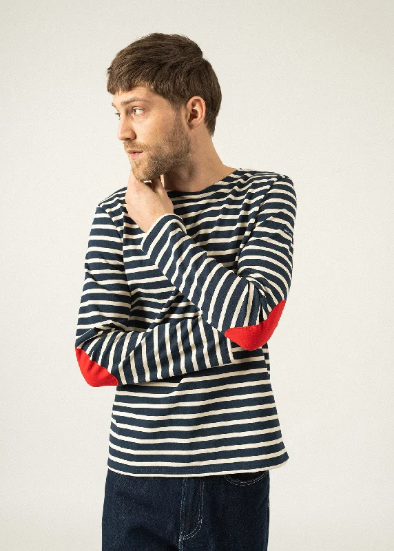 Marinière iconique à coudières unies - en jersey de coton lourd (MARINE/ECRU/TULIPE) Sophisticated Jersey Tee Marinière iconique à coudières unies - en jersey de coton lourd (MARINE/ECRU/TULIPE) Sophisticated Jersey Tee