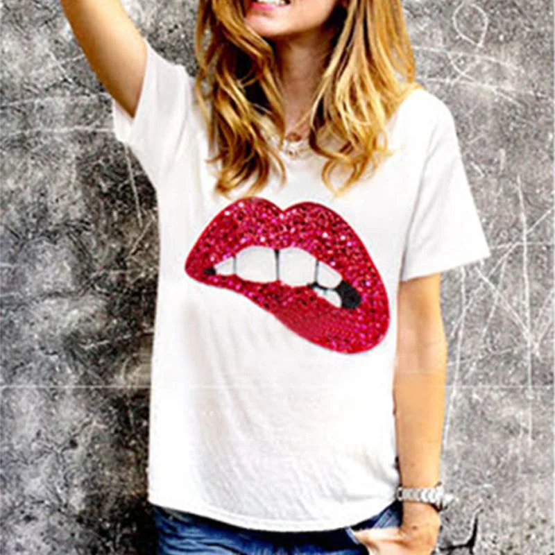 short red lip