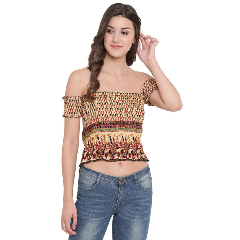 Aawari Cotton Crop Top For Girls and Women AM078-004-AM078-004 Print Jacquard Patchwork Aawari Cotton Crop Top For Girls and Women AM078-004-AM078-004 Print Jacquard Patchwork
