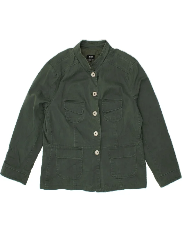 MOSSIMO Womens Utility Jacket UK 20 2XL Green Cotton Zip Front Button Front Snap Front MOSSIMO Womens Utility Jacket UK 20 2XL Green Cotton Zip Front Button Front Snap Front