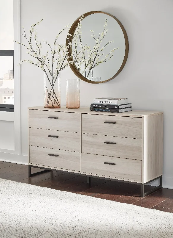 Socalle Six Drawer Dresser Tunics Velvet soft